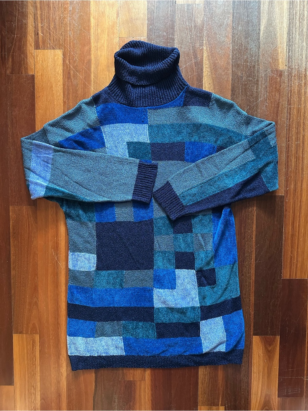 Vintage Turtleneck Patchwork Sweater/Dress
